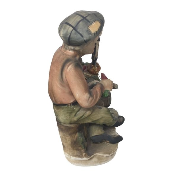 Vintage Norleans Japan Porcelain Figurine - Old Merchante Selling Produce from C - Picture 3 of 9